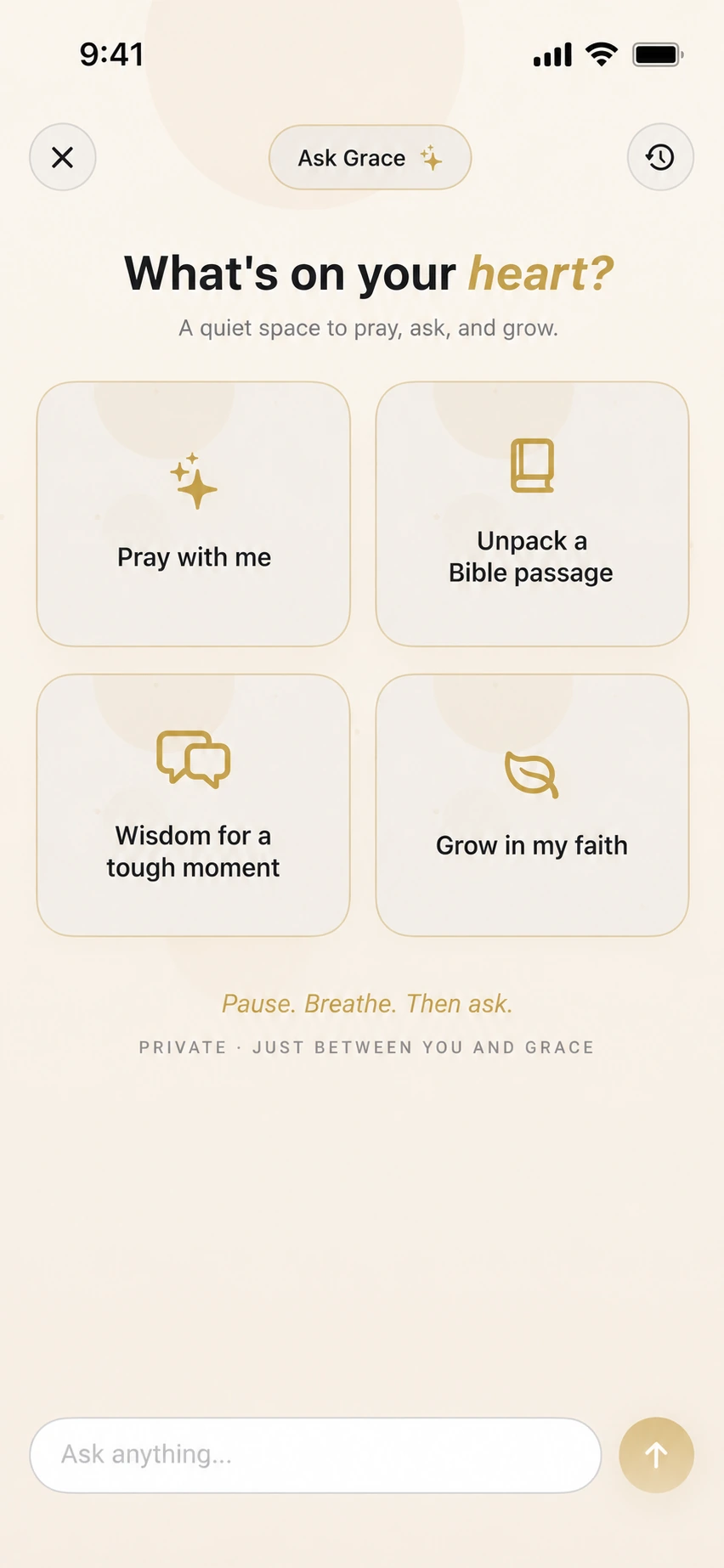 Ask Grace — a quiet space to pray, ask, and grow